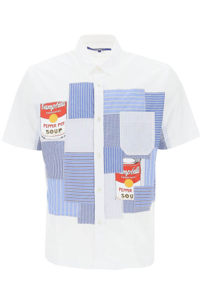 Junya watanabe short sleeve patchwork shirt-0