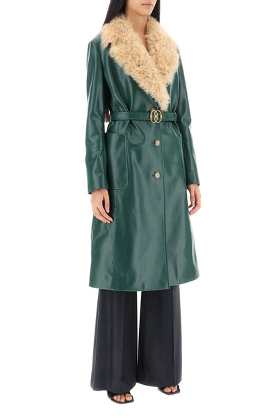Bally leather and shearling coat-1