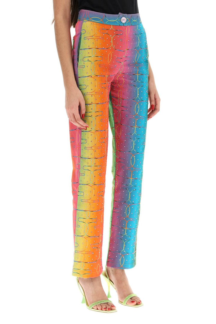 Siedres 'bery' multicolor rhinestone pants-1