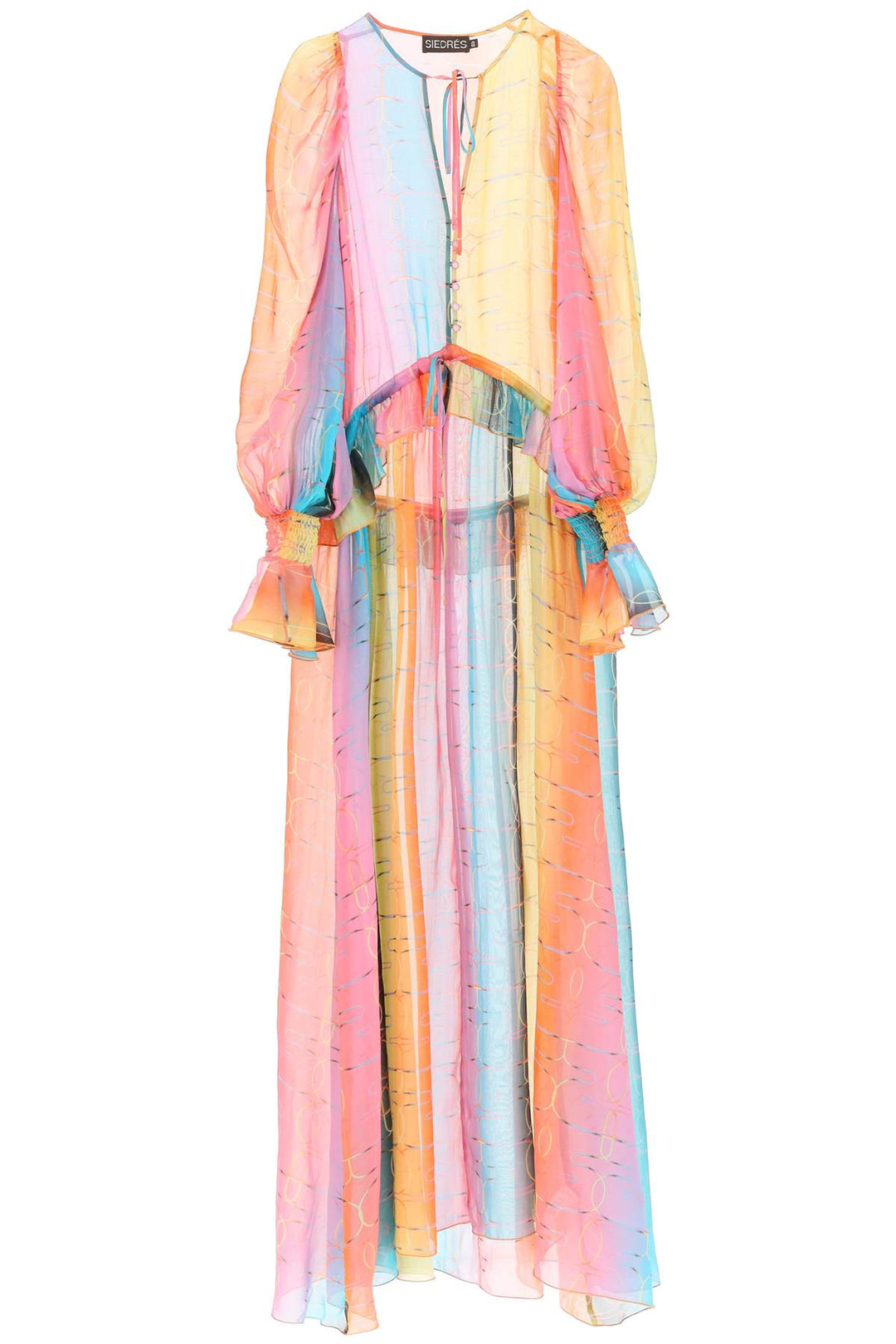 Siedres 'alora' long silk chiffon dress-0