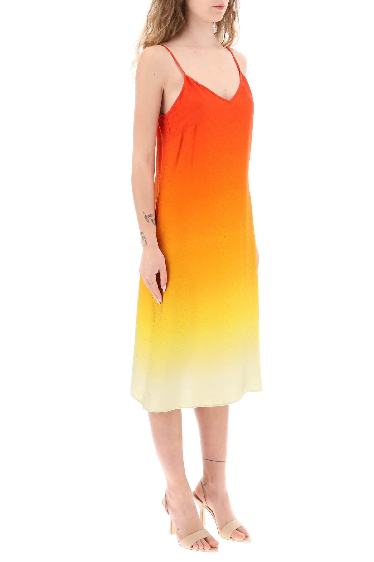 Casablanca silk satin slip dress with gradient effect-1