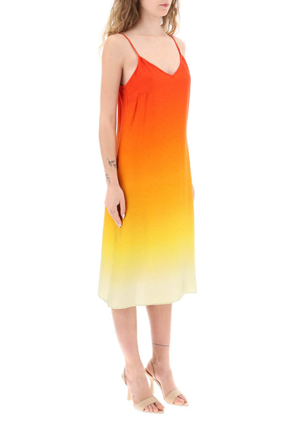 Casablanca silk satin slip dress with gradient effect-1
