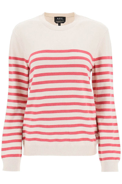 A.p.c. 'phoebe' striped cashmere and cotton sweater-0