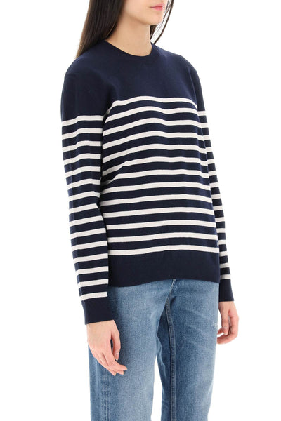 A.p.c. 'phoebe' striped cashmere and cotton sweater-1