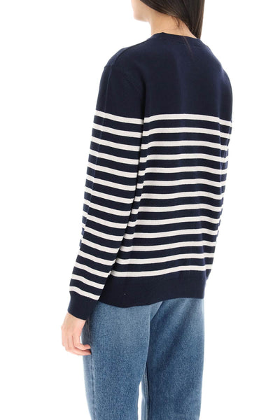 A.p.c. 'phoebe' striped cashmere and cotton sweater-2