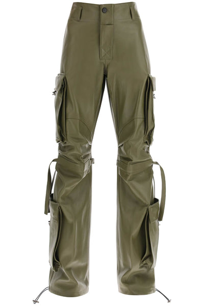 Darkpark lilly cargo pants in nappa leather-0