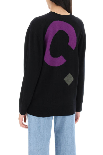 A.p.c. sweater in virgin wool with logo pattern-2