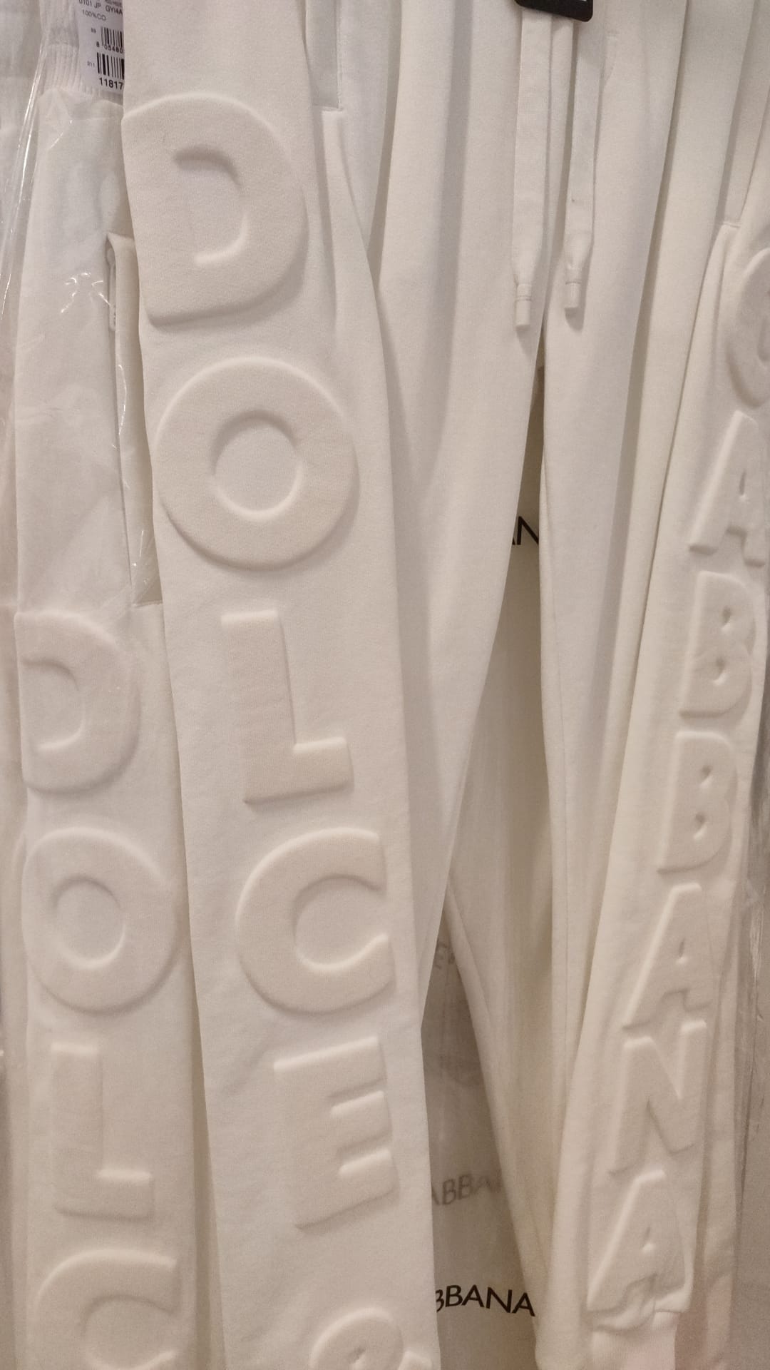Dolce & Gabbana White Sport Logo Cotton Sweatpants Trousers Pants