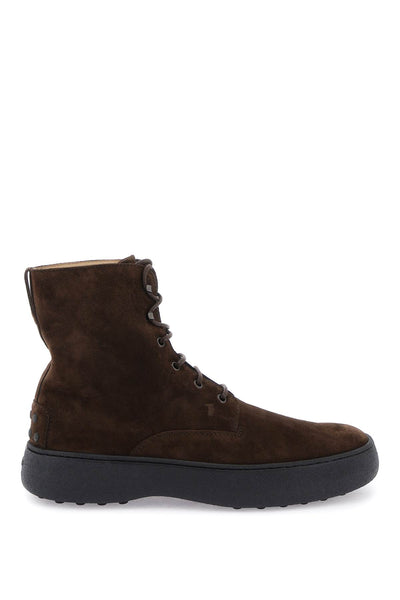 Tod's w.g. suede lace-up ankle boots-0