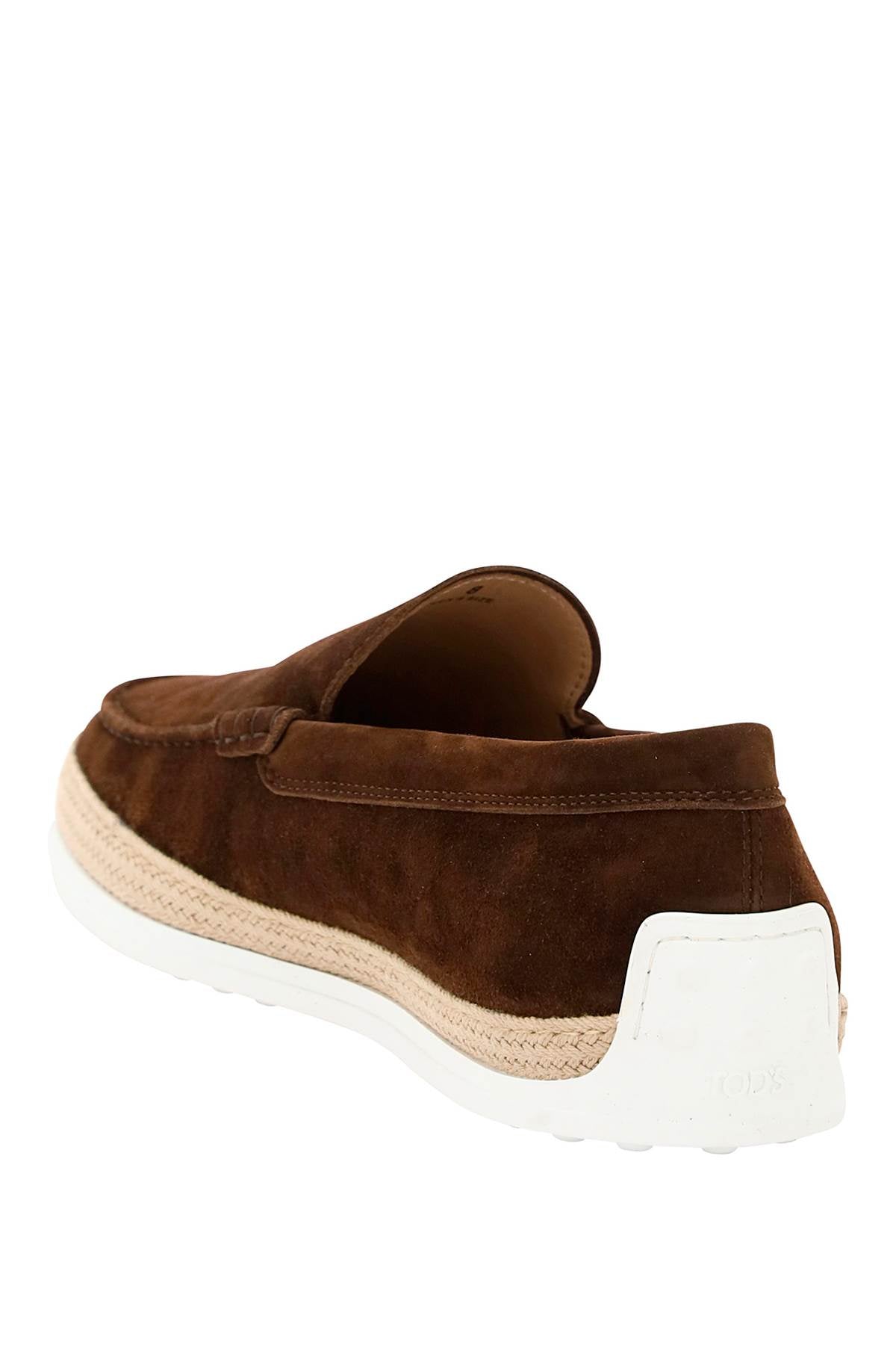 Tod's suede slip-on with rafia insert-2