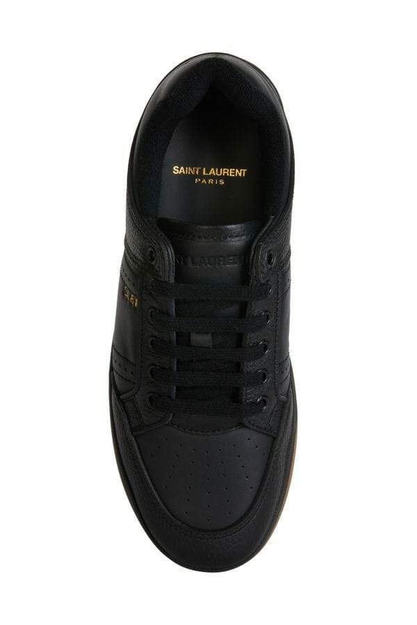 Saint Laurent Black Calf Leather Low Top Sneakers #men, Black, EU40/US7, EU41/US8, EU42/US9, EU43/US10, feed-agegroup-adult, feed-color-Black, feed-gender-male, Men - New Arrivals, Saint Laurent, Sneakers - Men - Shoes at SEYMAYKA