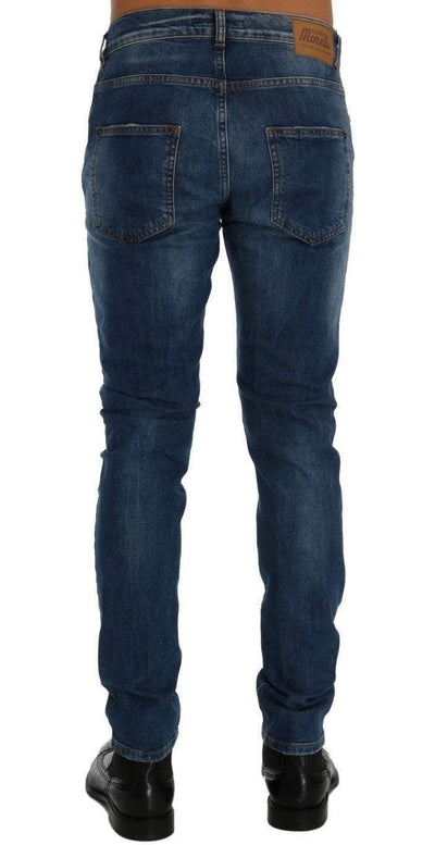 Frankie Morello  Wash Torn Dundee Slim Fit Jeans #men, Blue, Catch, feed-agegroup-adult, feed-color-blue, feed-gender-male, feed-size-W36, feed-size-W38, Frankie Morello, Gender_Men, Jeans & Pants - Men - Clothing, Kogan, Men - New Arrivals, W36, W38, W40 at SEYMAYKA