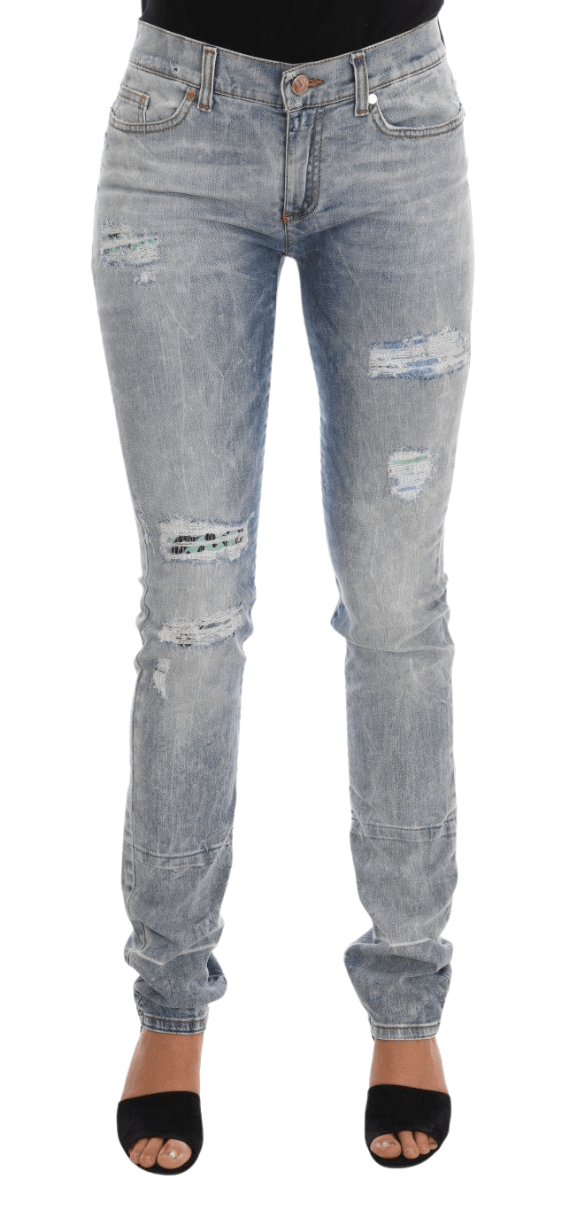 Versace Jeans Women  Wash Torn Stretch Slim Fit Jeans #women, Blue, Catch, feed-agegroup-adult, feed-color-blue, feed-gender-female, feed-size-W26, Gender_Women, Jeans & Pants - Women - Clothing, Kogan, Versace Jeans, W26, Women - New Arrivals at SEYMAYKA