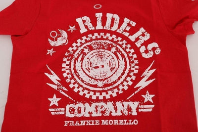 Frankie Morello  Cotton  Crewneck T-Shirt #men, Catch, feed-agegroup-adult, feed-color-red, feed-gender-male, feed-size-M, feed-size-S, Frankie Morello, Gender_Men, Kogan, M, Men - New Arrivals, Red, S, T-shirts - Men - Clothing at SEYMAYKA