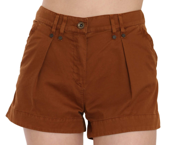 PLEIN SUD  Mid Waist Cotton Denim Mini Shorts #women, Brown, Catch, feed-agegroup-adult, feed-color-brown, feed-gender-female, feed-size-IT38|XS, Gender_Women, IT38|XS, Kogan, PLEIN SUD, Shorts - Women - Clothing, Women - New Arrivals at SEYMAYKA