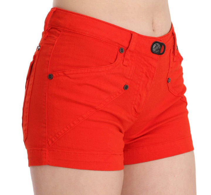 PLEIN SUD  Mid Waist Cotton Denim Mini #women, Catch, feed-agegroup-adult, feed-color-orange, feed-gender-female, feed-size-IT36 | XS, Gender_Women, IT36 | XS, Kogan, Orange, PLEIN SUD, Shorts - Women - Clothing, Women - New Arrivals at SEYMAYKA