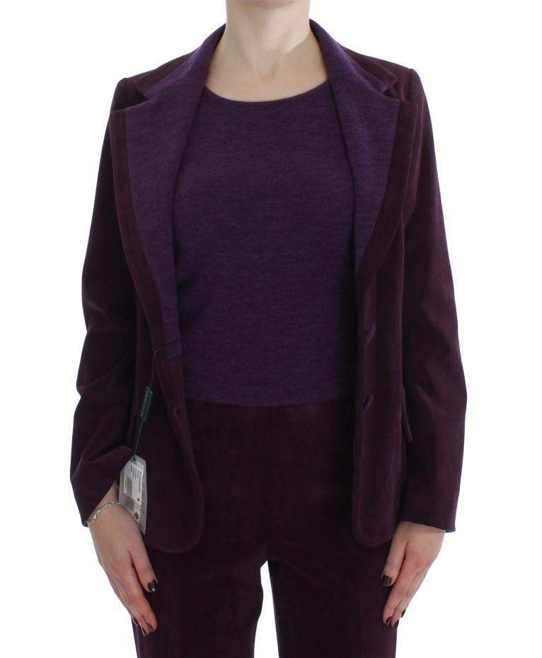 BENCIVENGA  Purple Wool Suit T-Shirt Set #women, BENCIVENGA, Catch, feed-agegroup-adult, feed-color-purple, feed-gender-female, feed-size-IT42|M, Gender_Women, Kogan, M, Purple, Suits & Blazers - Women - Clothing, Tops & T-Shirts - Women - Clothing at SEYMAYKA