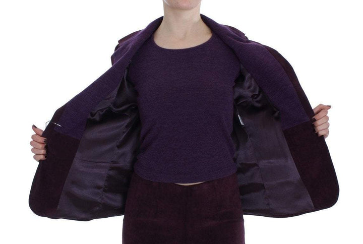 BENCIVENGA  Purple Wool Suit T-Shirt Set #women, BENCIVENGA, Catch, feed-agegroup-adult, feed-color-purple, feed-gender-female, feed-size-IT42|M, Gender_Women, Kogan, M, Purple, Suits & Blazers - Women - Clothing, Tops & T-Shirts - Women - Clothing at SEYMAYKA