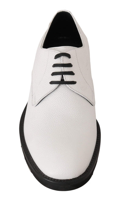 Dolce & Gabbana  White Leather Derby Dress Formal Shoes #men, Brand_Dolce & Gabbana, Catch, Category_Shoes, Dolce & Gabbana, EU39/US6, feed-agegroup-adult, feed-color-white, feed-gender-male, feed-size-US6, Formal - Men - Shoes, Gender_Men, Kogan, Shoes - New Arrivals, White at SEYMAYKA