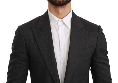 Dolce & Gabbana  Gray NAPOLI Slim Fit Jacket Wool Blazer #men, Blazers - Men - Clothing, Brand_Dolce & Gabbana, Catch, Dolce & Gabbana, feed-agegroup-adult, feed-color-gray, feed-gender-male, feed-size-IT46 | S, feed-size-IT50 | L, Gender_Men, Gray, IT46 | S, IT50 | L, Kogan, Men - New Arrivals at SEYMAYKA