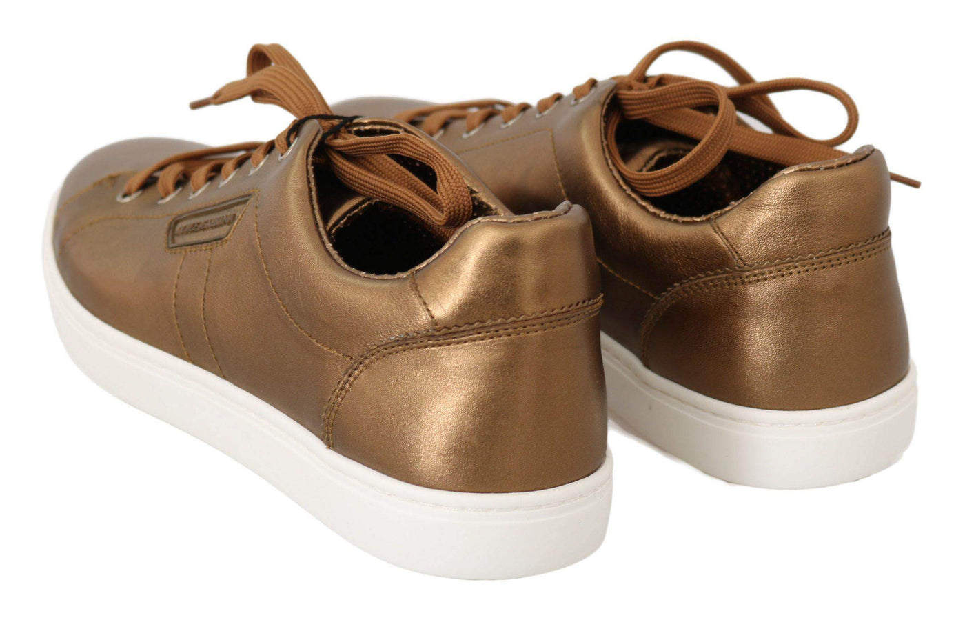 Dolce & Gabbana  Gold Leather Mens Casual Sneakers #men, Brand_Dolce & Gabbana, Catch, Dolce & Gabbana, EU39/US6, feed-agegroup-adult, feed-color-gold, feed-gender-male, feed-size-US6, Gender_Men, Gold, Kogan, Shoes - New Arrivals, Sneakers - Men - Shoes at SEYMAYKA