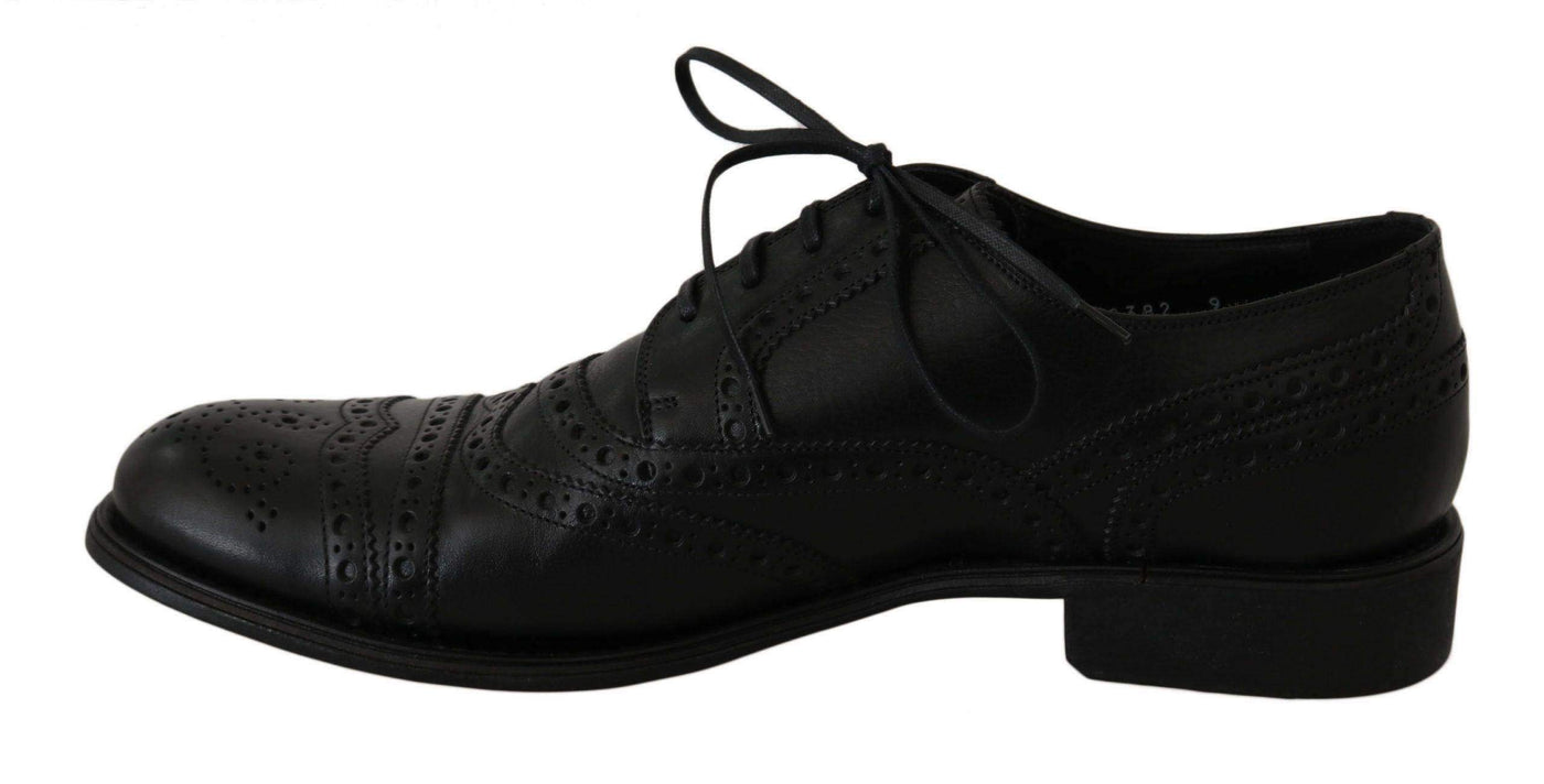 Dolce & Gabbana  Black Leather Wingtip Oxford Dress Shoes #men, Black, Brand_Dolce & Gabbana, Catch, Category_Shoes, Dolce & Gabbana, EU39/US6, EU43/US10, feed-agegroup-adult, feed-color-black, feed-gender-male, feed-size-US10, feed-size-US6, Formal - Men - Shoes, Gender_Men, Kogan, Shoes - New Arrivals at SEYMAYKA