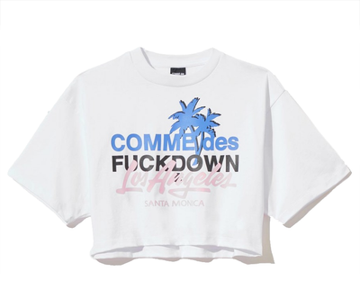 Comme Des Fuckdown White Cotton Tops & T-Shirt