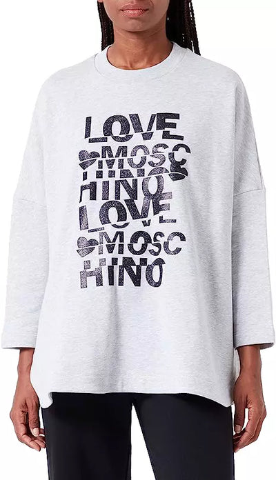 Love Moschino Gray Cotton Sweater