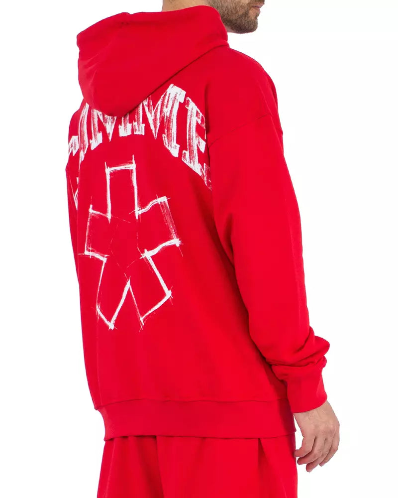 Comme Des Fuckdown Red Cotton Sweater