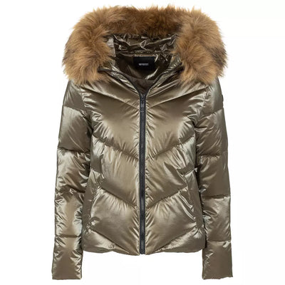 Brown Polyamide Jackets & Coat