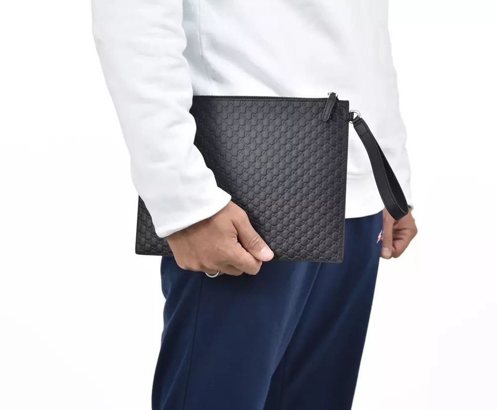 Gucci Black Leather Di Calfskin Clutch Bag