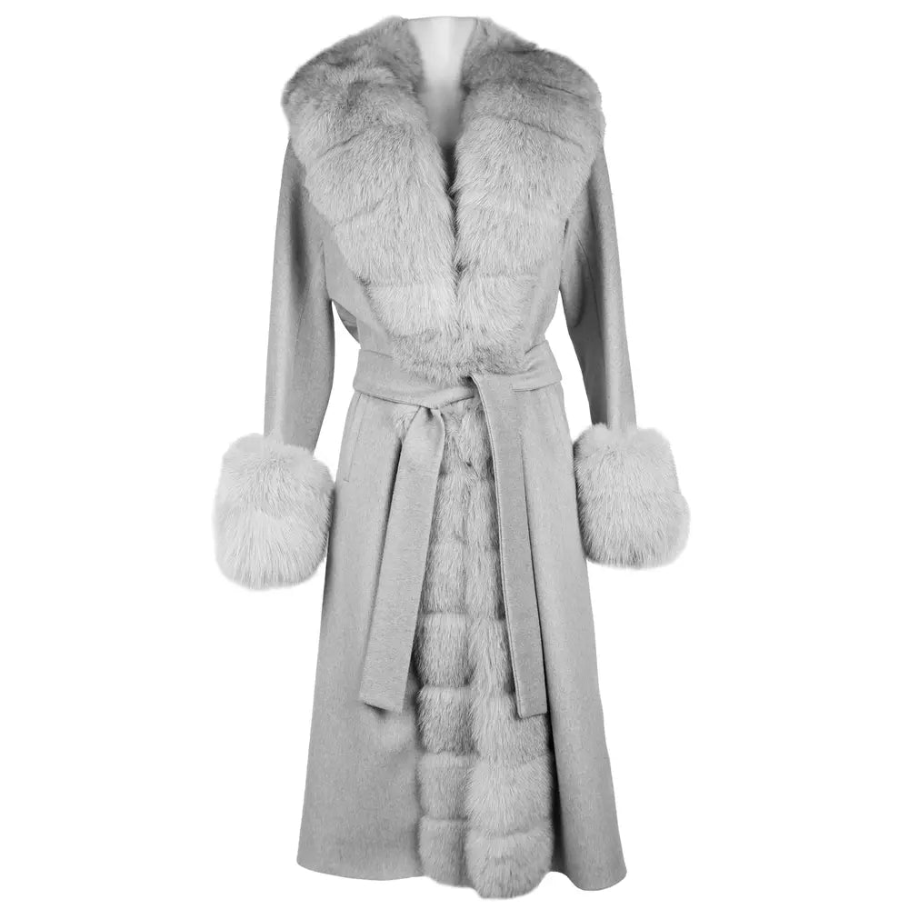Made in italy Gray Wool Vergine Jackets & Coat