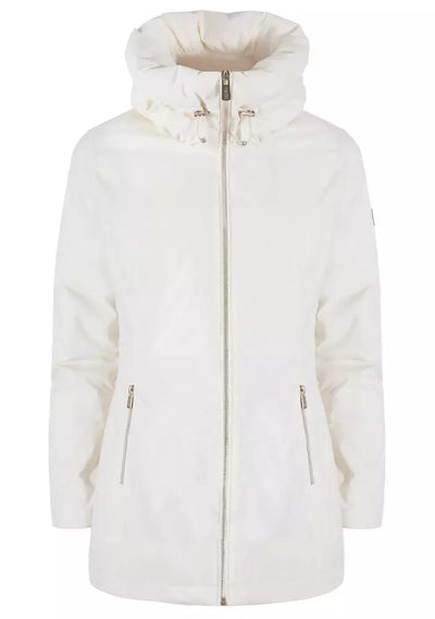 Yes zee White Polyamide Jackets & Coat