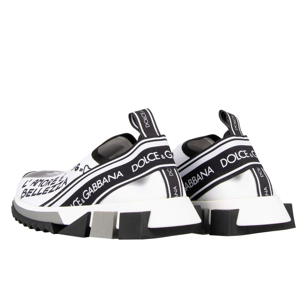Dolce & Gabbana White Polyester Sneaker