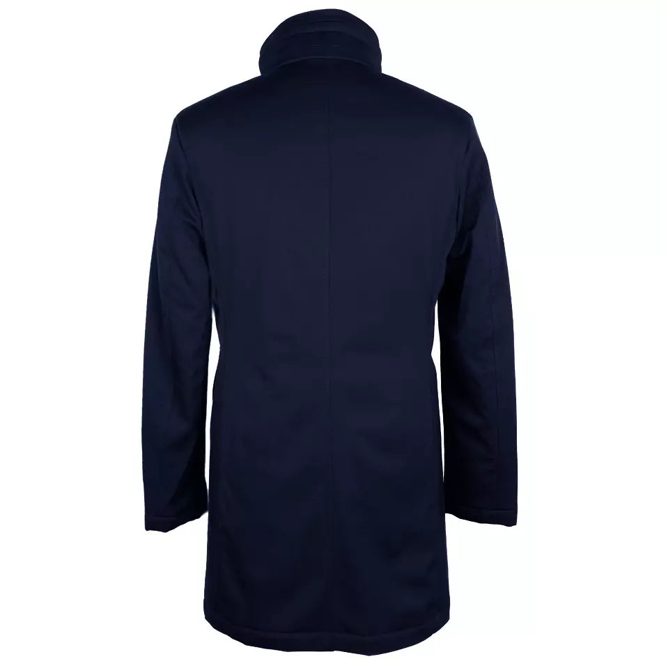 Made In Italy Blue Wool Vergine Jacket