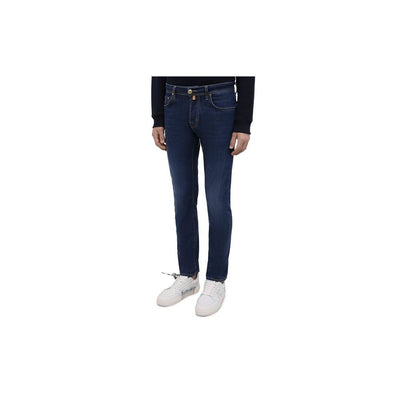 Jacob Cohen Blue Cotton Jeans & Pants