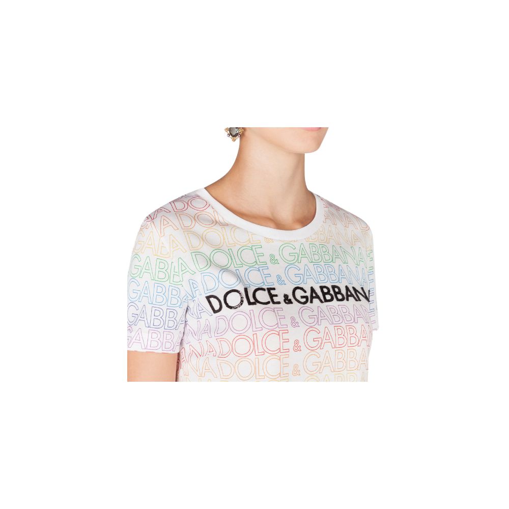 Dolce & Gabbana White Cotton Tops & T-Shirt