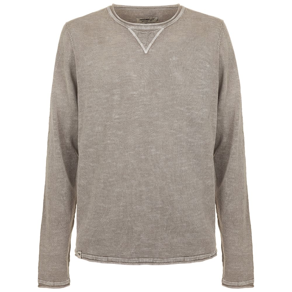 Fred Mello Gray Cotton Sweater