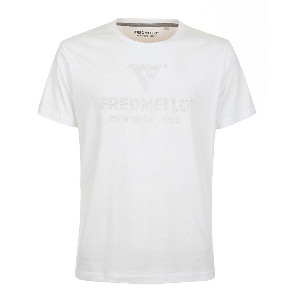 Fred Mello White Cotton T-Shirt