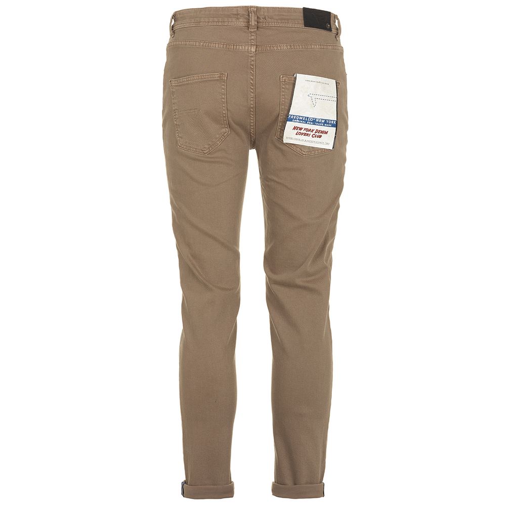 Fred Mello Brown Cotton Jeans & Pant