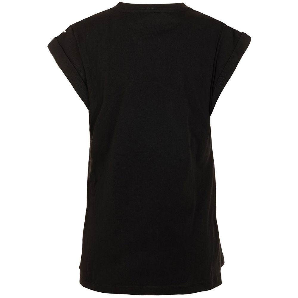 Fred Mello Black Cotton Tops & T-Shirt