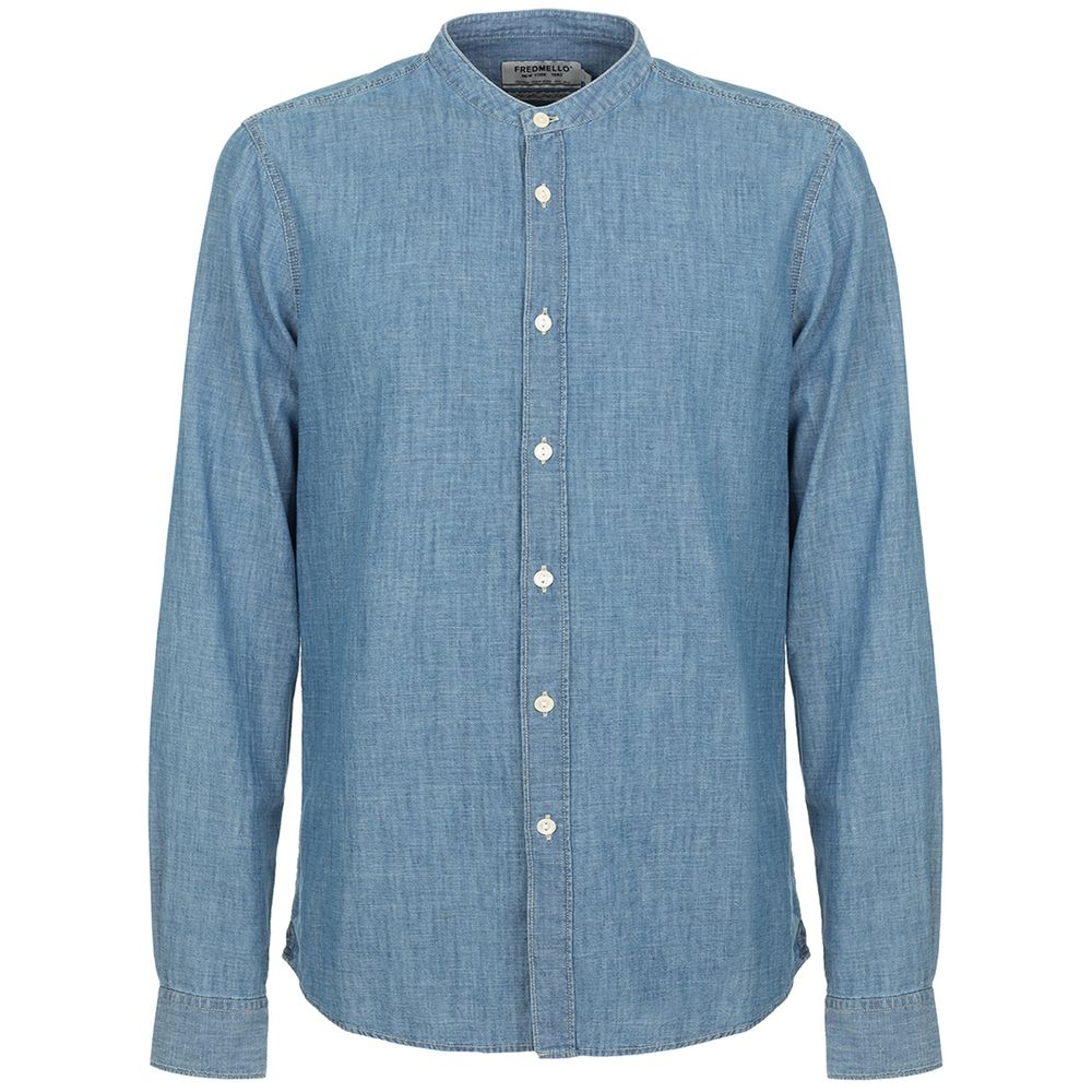 Fred Mello Blue Linen Shirt