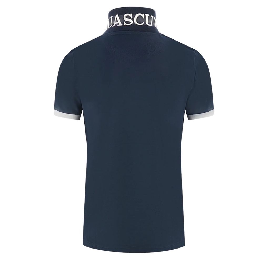 Aquascutum Blue Cotton Polo Shirt