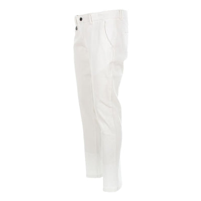 Yes Zee White Cotton Jeans & Pant