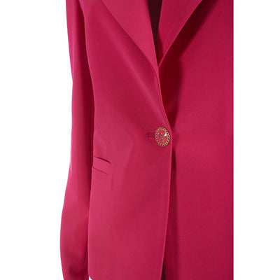 Yes Zee Fuchsia Polyester Suits & Blazer