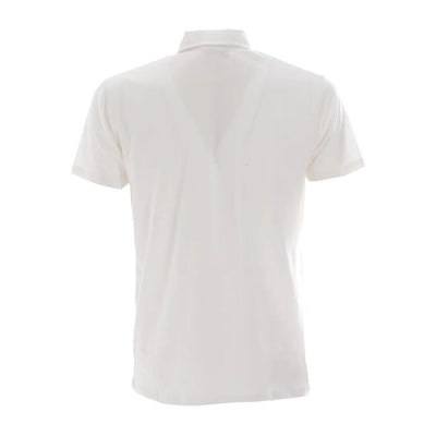 Yes Zee White Cotton Polo Shirt