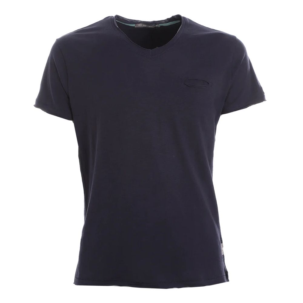 Yes Zee Blue Cotton T-Shirt