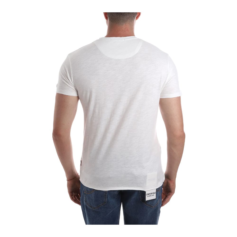 Yes Zee White Cotton T-Shirt