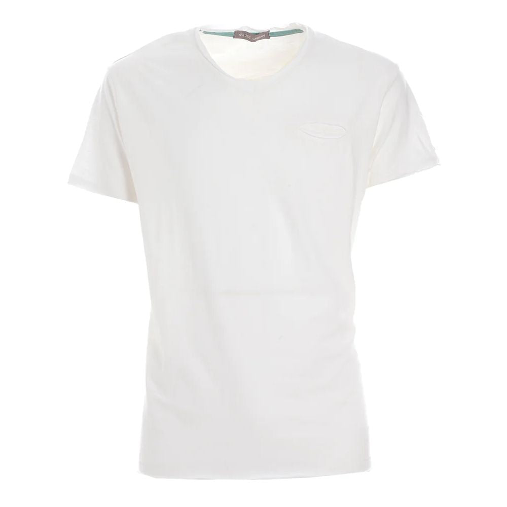 Yes Zee White Cotton T-Shirt