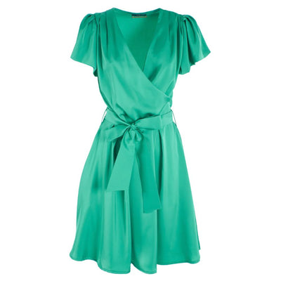 Yes Zee Green Polyester Dress